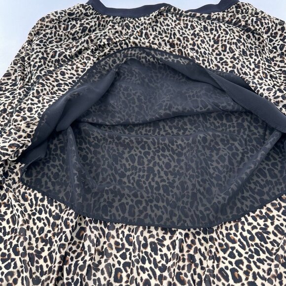 Leopard Print Sparkz Copenhagen Midi Skirt Elastic Waistband M Pleated Party - Picture 11 of 12